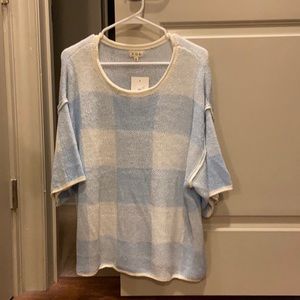 POL 3/4 length sleeve sheer sweater
